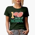 thumbnail image 1 of Distressed I Tackled 100 Days of School with Football Art Merch Gift, Military Green T-Shirt, XL, 1 of 5