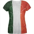 thumbnail image 1 of Distressed Irish Flag All Over Womens T Shirt Multi SM, 1 of 2