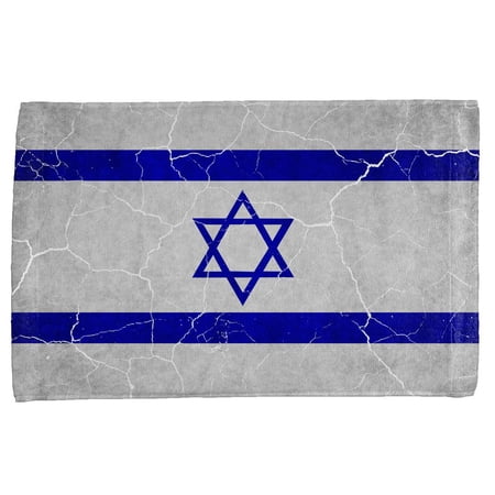 Distressed Israeli Flag All Over Hand Towel