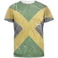thumbnail image 1 of Distressed Jamacian Flag Mens T Shirt Heather White MD, 1 of 2