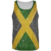 Distressed Jamaican Flag All Over Mens Tank Top Multi MD