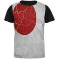 thumbnail image 1 of Distressed Japanese Flag All Over Mens Black Back T Shirt, 1 of 1