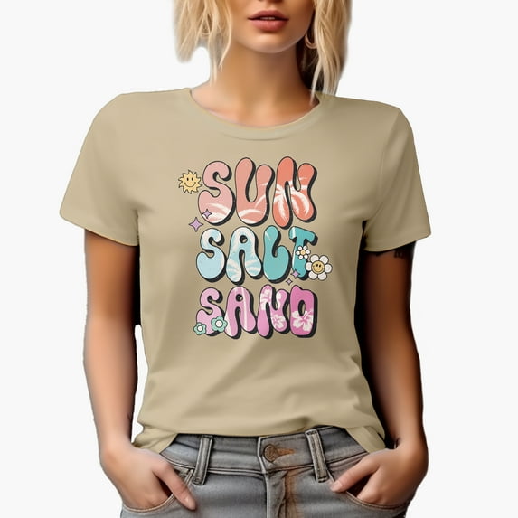 Distressed Keep on Shining - Boho Butterfyl Art Merch Gift, Tan T-Shirt, Large