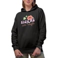 thumbnail image 1 of Distressed Kiss Me I'm Irish, Retro St. Patrick's Day Gift, Black Hooded Sweatshirt or Hoodie, Large, 1 of 5
