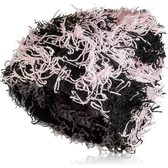 Distressed Knitted Beanie Fuzzy Winter Hats Warm Beanies for Women Men, Unisex Snow Knit Cap Skull Cap