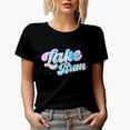 thumbnail image 1 of Distressed Lake Bum Tie Dye Text Art, Black T-Shirt, 2XL, 1 of 5