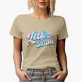 thumbnail image 1 of Distressed Lake Bum - Tie Dye Text Art Merch Gift, Tan T-Shirt, Medium, 1 of 5