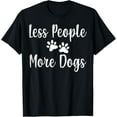 thumbnail image 1 of Distressed Less People More Dogs Funny Dog Lovers T-Shirt, 1 of 3