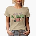 thumbnail image 1 of Distressed Let's Get Lucked Up - Retro Groovy Wavy St. Patrick's Day Text Art Merch Gift, Tan T-Shirt, 2XL, 1 of 5