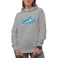 thumbnail image 1 of Distressed Let the Waves Set You Free - Retro Groovy Wavy Text & Tie Die Surfing Merch Gift, Heather Grey Hooded Sweatshirt or Hoodie, Small, 1 of 5