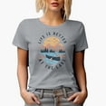 thumbnail image 1 of Distressed Life Is Better at the Lake - Sun, Boat, Mountains & Pine Trees Art Merch Gift, Heather Grey T-Shirt, 2XL, 1 of 5