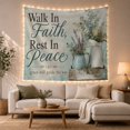 thumbnail image 1 of Distressed Light Blue With Teal Weathered Aged Texture, Inspirational Illustration for Quote Lovers, Typography Decor, Mother's Day Gift, Tapestry Wall Hanging for Bedroom and Dorm, 1 of 7