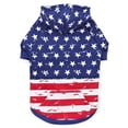 thumbnail image 1 of Distressed-Look American Flag Dog Hoodie - Medium, 1 of 1