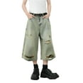 thumbnail image 1 of Distressed Loose Fit Denim Shorts for Men Casual Everyday Wear Durable Summer Jeans Shorts Cotton Blend Comfort, 1 of 6