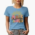 thumbnail image 1 of Distressed Make Heaven Crowded - Retro Wavy Text Art, Christian Merch Gift, Baby Blue T-Shirt, 3XL, 1 of 5