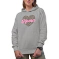 thumbnail image 1 of Distressed Mama - Leopard Print Heart, Mother's Day Merch Gift, Heather Grey Hooded Sweatshirt or Hoodie, Small, 1 of 5