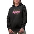 thumbnail image 1 of Distressed Mama with a Heart-Shaped Leopard Print Art, Mother's Day Merch Gift, Black Hooded Sweatshirt or Hoodie, XL, 1 of 5