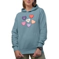 thumbnail image 1 of Distressed Meh, So Over It, Not Yours - Retro Anti Valentine's Day Art Merch Gift, Light Blue Hooded Sweatshirt or Hoodie, XL, 1 of 5