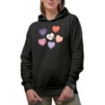 thumbnail image 1 of Distressed Meh, So Over It, Not Yours, Retro Anti Valentine's Day Gift, Black Hooded Sweatshirt or Hoodie, 2XL, 1 of 5