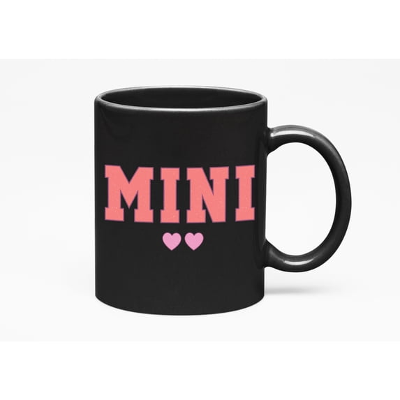 Distressed Mini, Mother-To-Daughter Mother's Day Merch Gift, Black 11oz Ceramic Mug