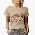 thumbnail image 1 of Distressed Mom - Retro Mother's Day Flowers and Butterflies Art Merch Gift, Tan T-Shirt, Large, 1 of 5