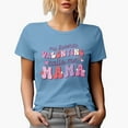 thumbnail image 1 of Distressed My Favorite Valentine Calls Me Mama - Retro Groovy Wavy Text Valentine's Day Merch Gift, Baby Blue T-Shirt, Large, 1 of 5