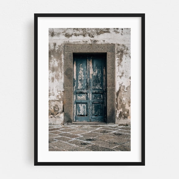 Distressed - Naples Campania Italy Photography Black Framed Wall Art Print 20 x 30 inches