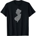 thumbnail image 1 of Distressed New Jersey State Map Graphic T-Shirt, Unisex State Pride Tee, 1 of 6