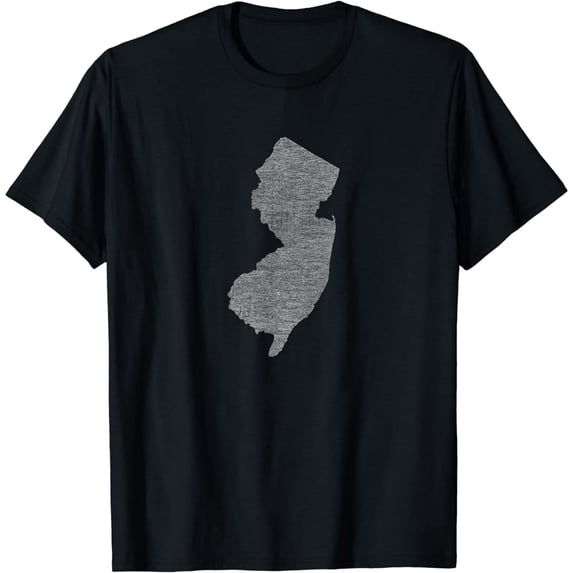 Distressed New Jersey State Map Graphic T-Shirt, Unisex State Pride Tee