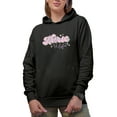 thumbnail image 1 of Nurse Life with Stethoscope Art, Nurses Week Gift, Black Hooded Sweatshirt or Hoodie, Small, 1 of 5