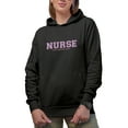 thumbnail image 1 of Distressed Nurse, Love, Heal, Inspire, Heal, Nurses Week Gift, Black Hooded Sweatshirt or Hoodie, Large, 1 of 5