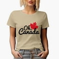 thumbnail image 1 of Distressed Oh Canada - Maple Leaf Art, Canadian Merch Gift, Tan T-Shirt, 2XL, 1 of 5