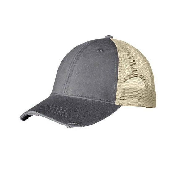 Distressed Ollie Cap - CHARCOAL/ TAN - OS