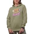 thumbnail image 1 of Distressed One Bad Ass Nurse - Retro Nurses Week Art Merch Gift, Sand Hooded Sweatshirt or Hoodie, Small, 1 of 5