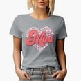 thumbnail image 1 of Distressed One Loved Mini, Mother-To-Daughter, Mother's or Valentine's Day Art Merch Gift, Heather Grey T-Shirt, Medium, 1 of 5