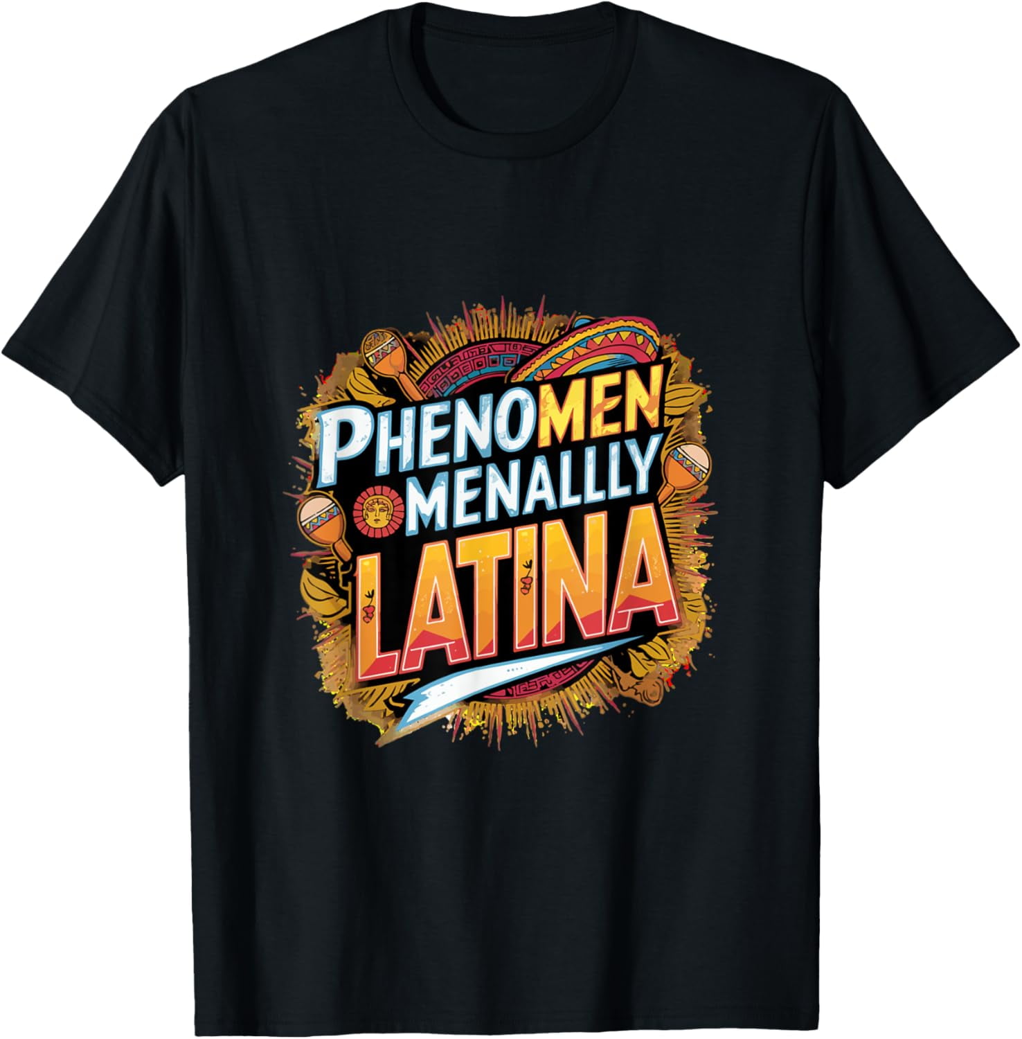 Distressed Phenomenally Latina Men Womens Kids Awareness Funny