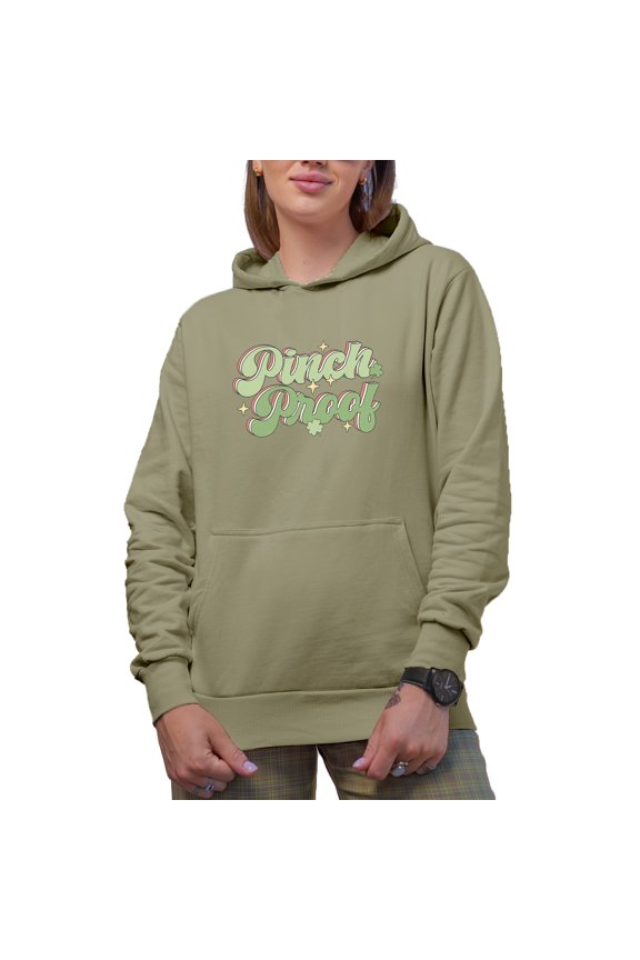 Distressed Pinch Proof - St. Patrick's Day Art Merch Gift, Sand Hooded Sweatshirt or Hoodie, Small