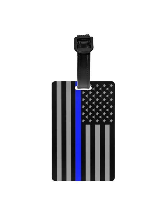 Distressed Police Style Flag Luggage Identifier Name Tag For Backpacks Suitcases Bags Baggage