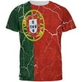 thumbnail image 1 of Distressed Portuguese Flag All Over Mens T Shirt Multi LG, 1 of 2