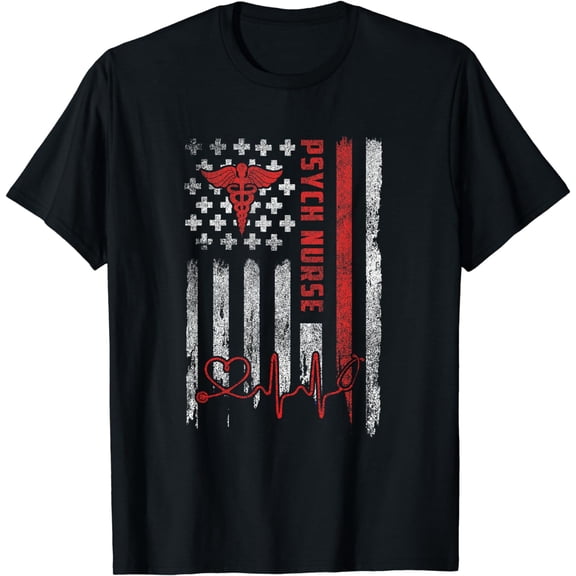 Distressed Psych Nurse Gift For Nursing Week Gift T-Shirt