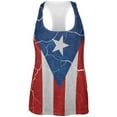 thumbnail image 1 of Distressed Puerto Rican Flag All Over Womens Work Out Tank Top Multi 2XL, 1 of 2