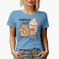 thumbnail image 1 of Distressed Pumpkin Spice & Everything Nice - Retro Autumn or Fall Drinks Art Merch Gift, Baby Blue T-Shirt, Medium, 1 of 5