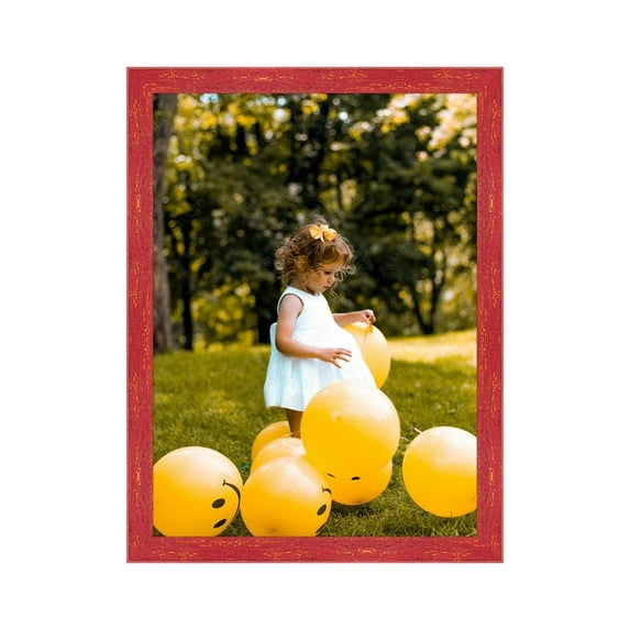 Distressed Red Barnwood Picture Frame - Custom Framing