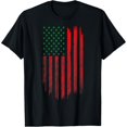 thumbnail image 1 of Distressed Red Green Black Flag Heritage Unisex Short Sleeve T-Shirt, 1 of 6