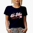 thumbnail image 1 of Distressed Retro Be Mine Valentine, Valentine's Day Art Merch Gift, Navy Blue T-Shirt, XL, 1 of 5
