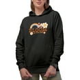 thumbnail image 1 of Distressed Retro Bloom As You Are with Rainbow Art, Black Hooded Sweatshirt or Hoodie, 2XL, 1 of 5