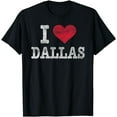thumbnail image 1 of Distressed Retro I Love Dallas T-Shirt Souvenir Gift, 1 of 4