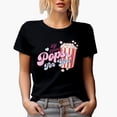 thumbnail image 1 of Retro My Heart Pops for You, Popcorn Art, Valentine's Day Gift, Black T-Shirt, Small, 1 of 5