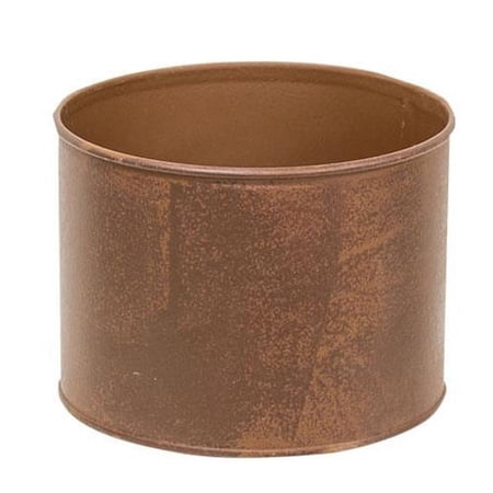 Distressed Rust Finish Round Bucket