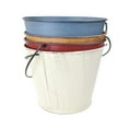 thumbnail image 1 of Distressed Rustic Metal Pail Buckets, Assorted Colors, 6-1/4-Inch, 1 of 1